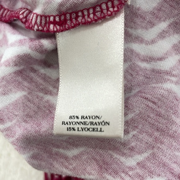 Talbots red stripe short sleeves top blouse tee shirt medium - Picture 8 of 11